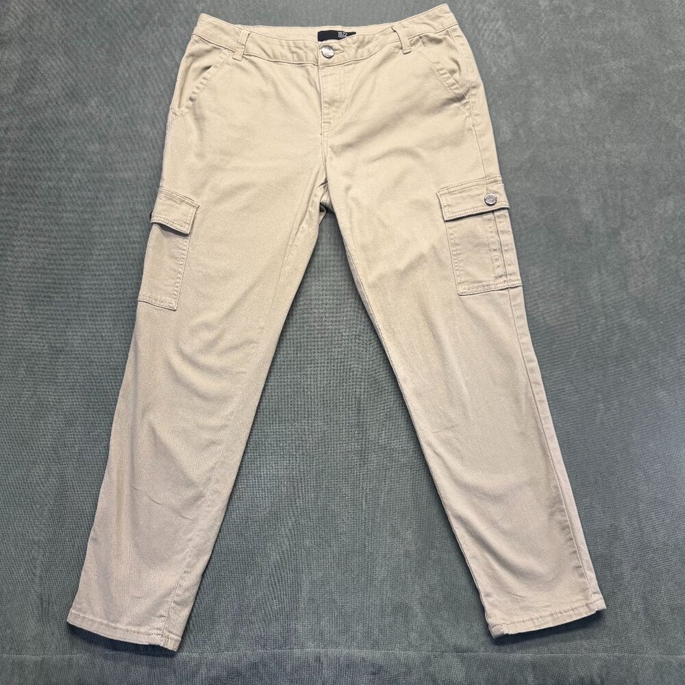 1822 Denim Womens Cropped Cargo Pants Size 8 Khaki Ankle Utility Casual